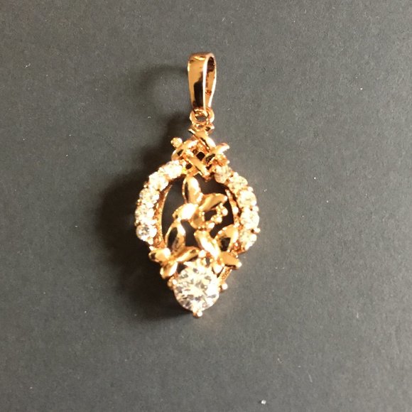 Rose gold plated crystal pendant - Picture 3 of 3